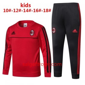 Børn AC Milan Sweatshirt Dragt 2017-18 Rød